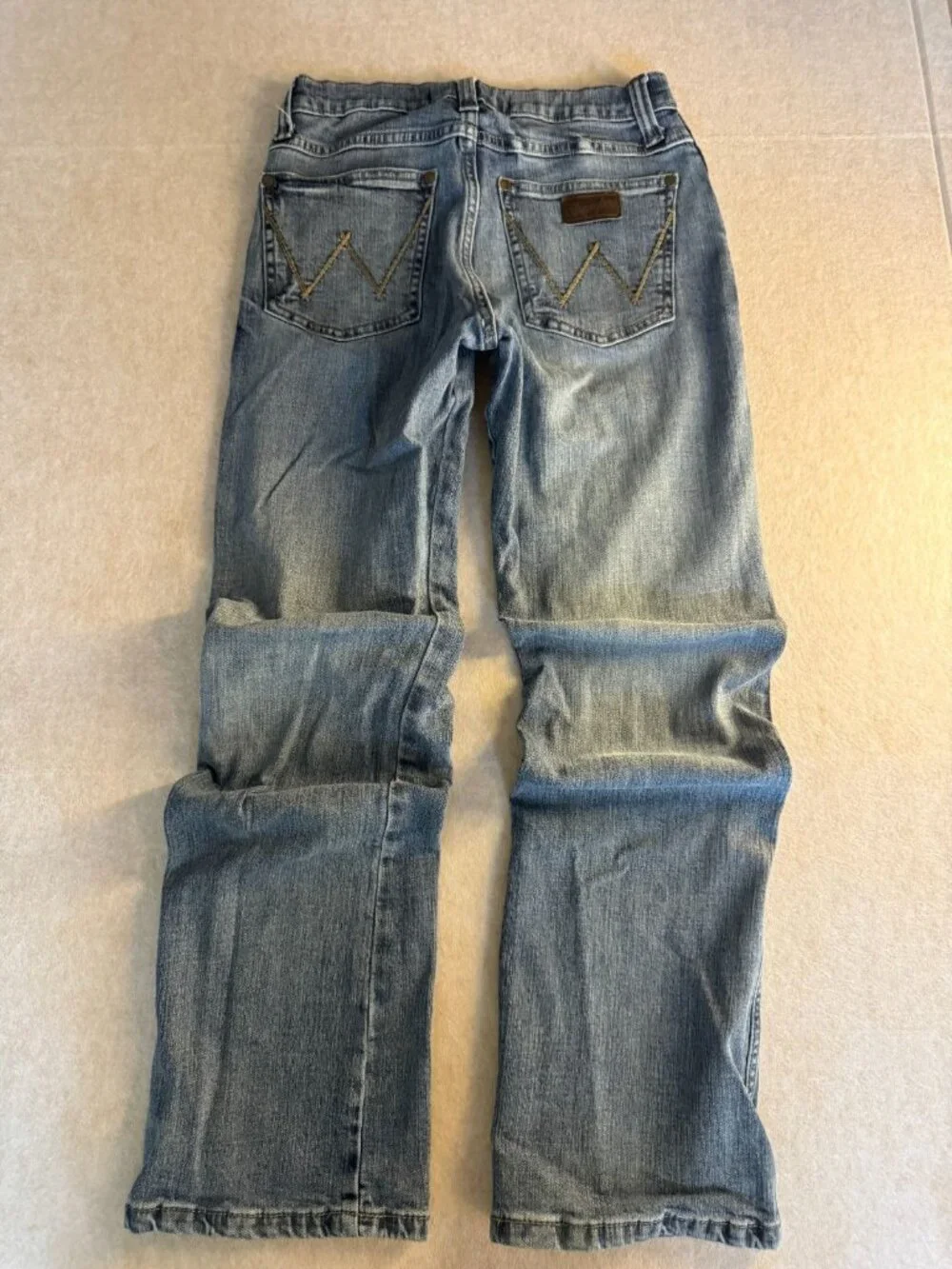 Wrangler Girls 16 Retro Relaxed Boot Jeans Blue Denim Western 1029 - Picture 2 of 9